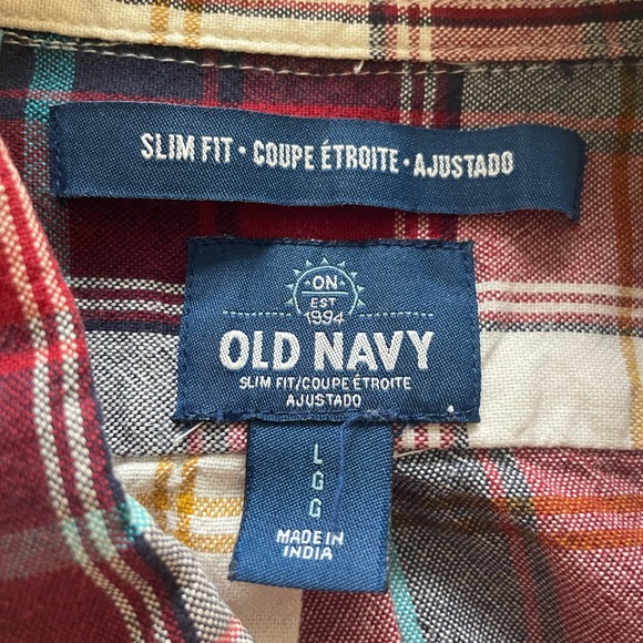 Maroon Plaid Button-Down Long-Sleeve - Picture 3 of 3